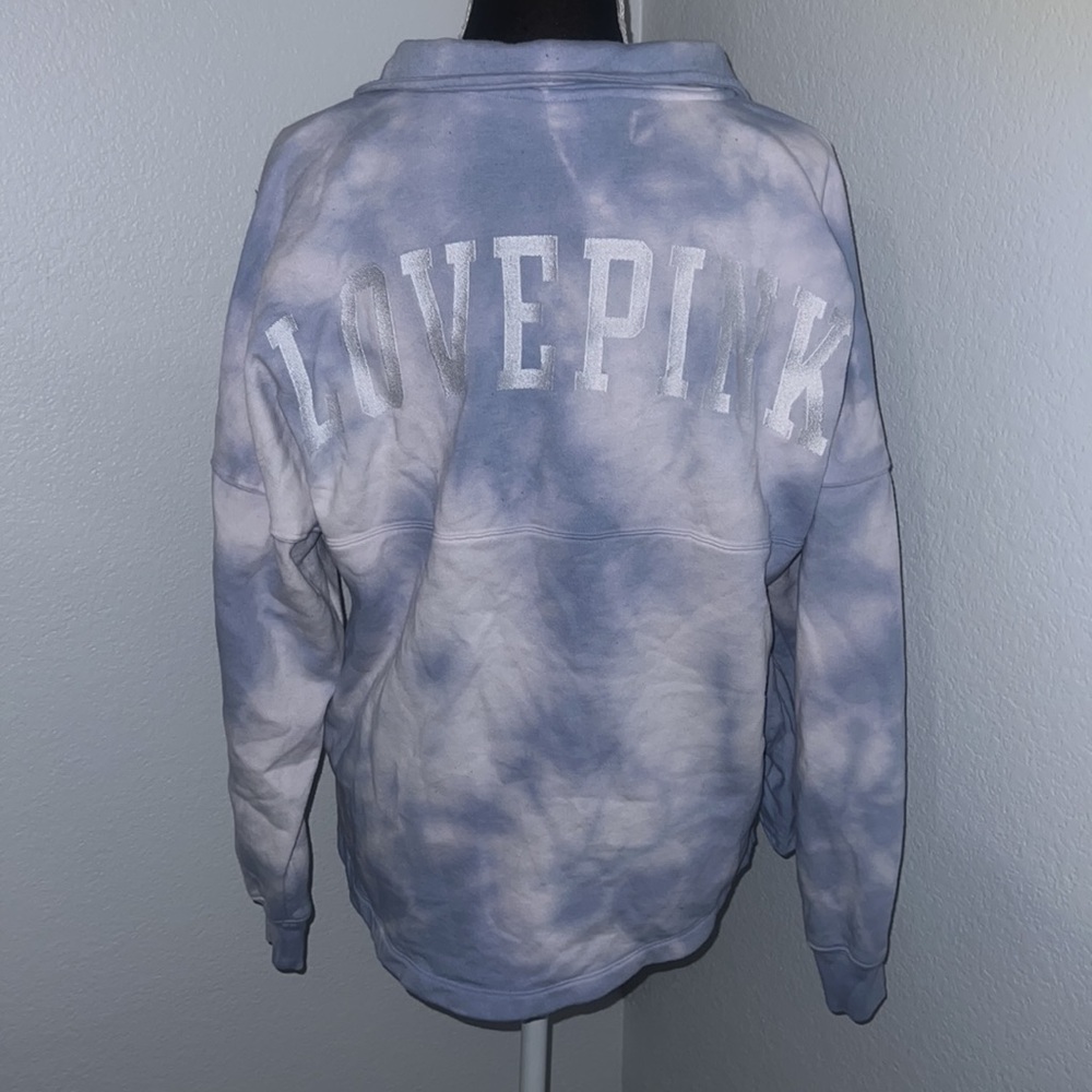 PINK Victoria Secret half zip sweater sweatshirt pullover small tie dye - Picture 7 of 11